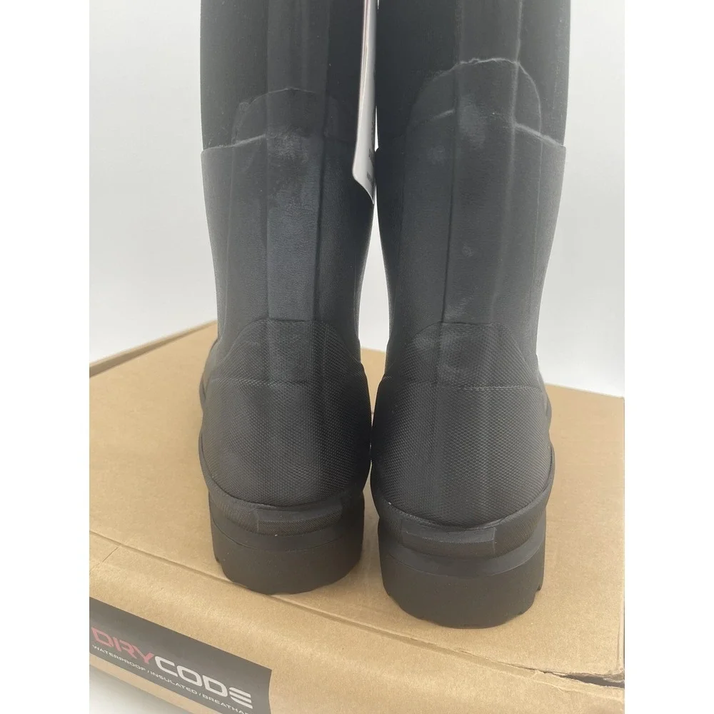 Drycode Rain Mud Waterproof Boots Size 5 Black Mens